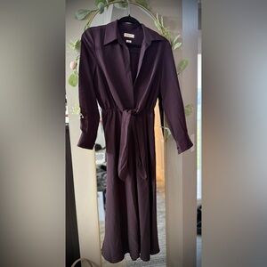 Babaton Deep Purple Long Sleeve Dress